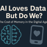 Cover image illustrating AI and digital memory: a circuit brain and a smartphone with heart icon.